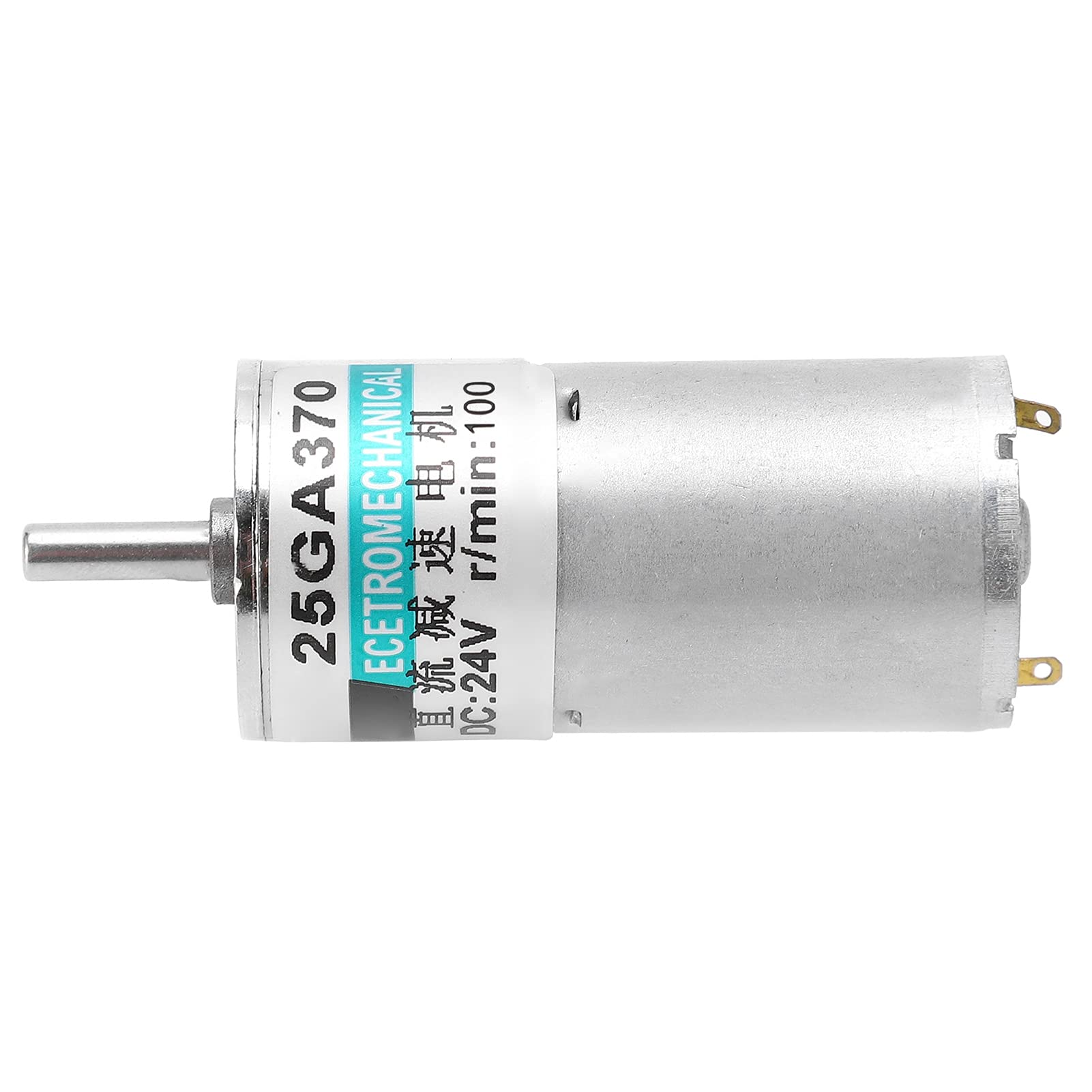 DC Gear Motor XD25GA370 Low Speed CW CCW Permanent Magnet High Torsion Copper Coil Motor with Bracket for Sport Control 24V (100rpm/min)