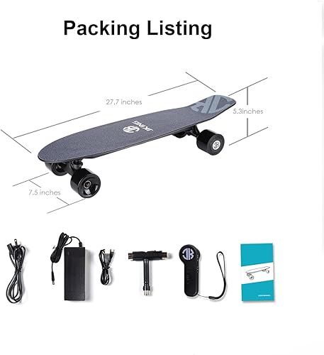 Miniatura 6 de Electric Skateboard Electric Longboard with Remote Control Electric Skateboard350W Hub-Motor124 MPH Top Speed52 Miles Range3 Speeds Adjustment12