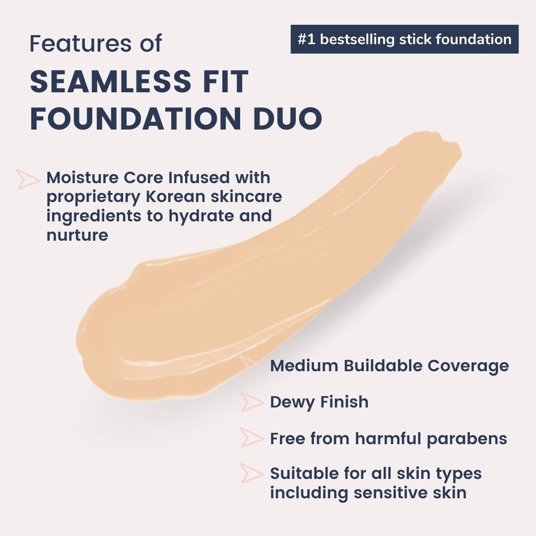 SIIA Cosmetics Seamless Fit Foundation Duo in SW02 Honey Beige