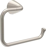 Delta Arvo SpotShield Brushed Nickel Square Towel Ring Holder - Wall Mount Bathroom Towel Hanger ARV46-DN