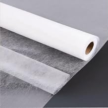 White Fusible Interfacing Fabric 500 x 150 cm Thermoadhesive Interfacing Fabric 1 PCS Sewing Interfacing Adhesive Single-sided 30 g/m² Thermoadhesive Wadding for Sewing and Reinforcing Decorative Fabrics
