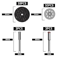 Vista 6 de Discos de corte para herramienta giratoria Dremel, 3 hojas de sierra diferentes para satisfacer tus diferentes necesidades, el juego de ruedas