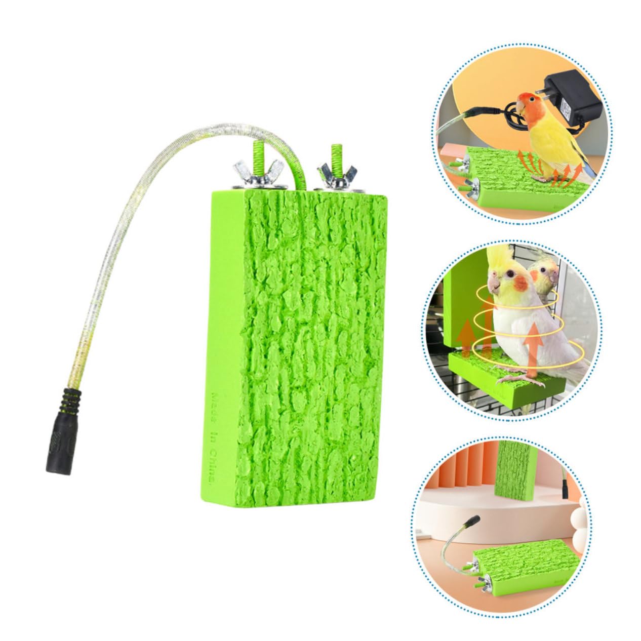 MAGICLULU Station De Chaleur pour Oiseaux Plateforme De Perchoir pour Perroquets Et Cockatiels Accessoire De Cage à Oiseaux