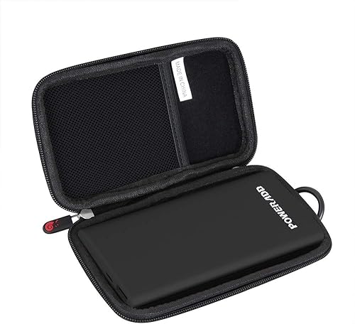 Miniatura 1 de Hermitshell Estuche rígido de viaje para EnergyCellPOWERADD Pilot 4GS 12000mAh 8-Pin Input Portable Charger (negro)
