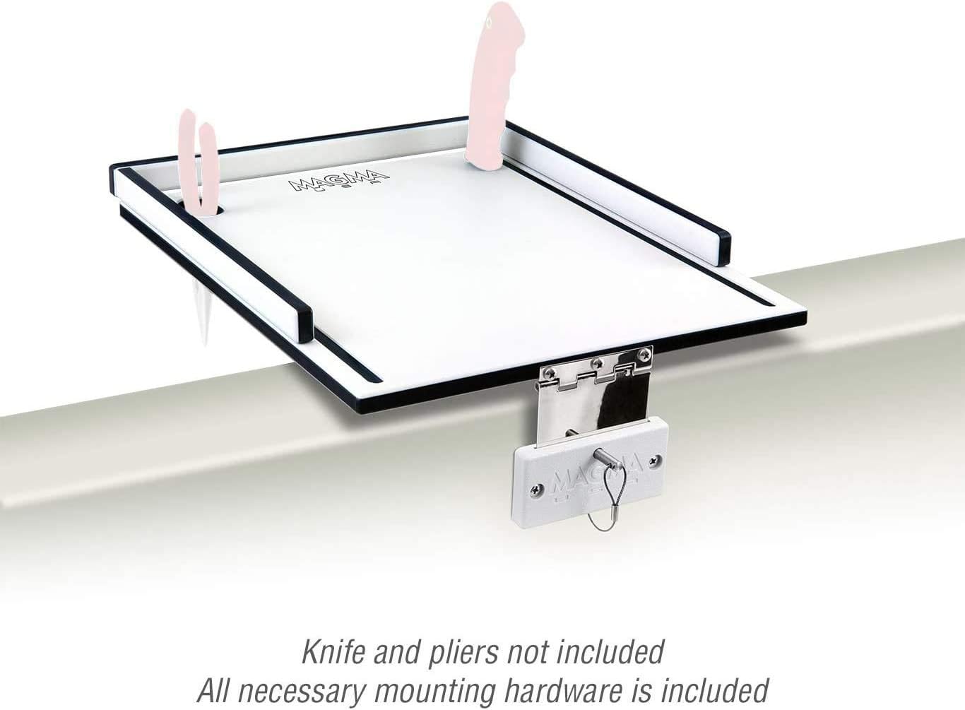 MAGMA Products, T10-311B Econo Mate Bait and Filet Table, White/Black, 12-Inch