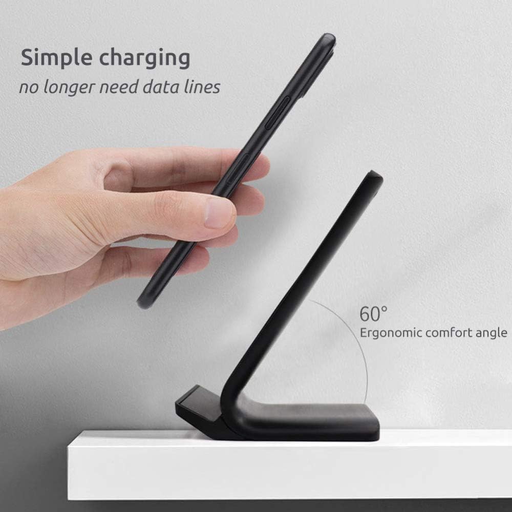 PDKUAI Fast Wireless Charger,20W Max Wireless Charging Stand,Compatible with iPhone iPhone 14/14 Plus/14 Pro/13/12/11/Plus/SE/XS/XR/X,Samsung Galaxy S23 S22 S21 S20 S10 S9 Note 20/10/9(No AC Adapter)