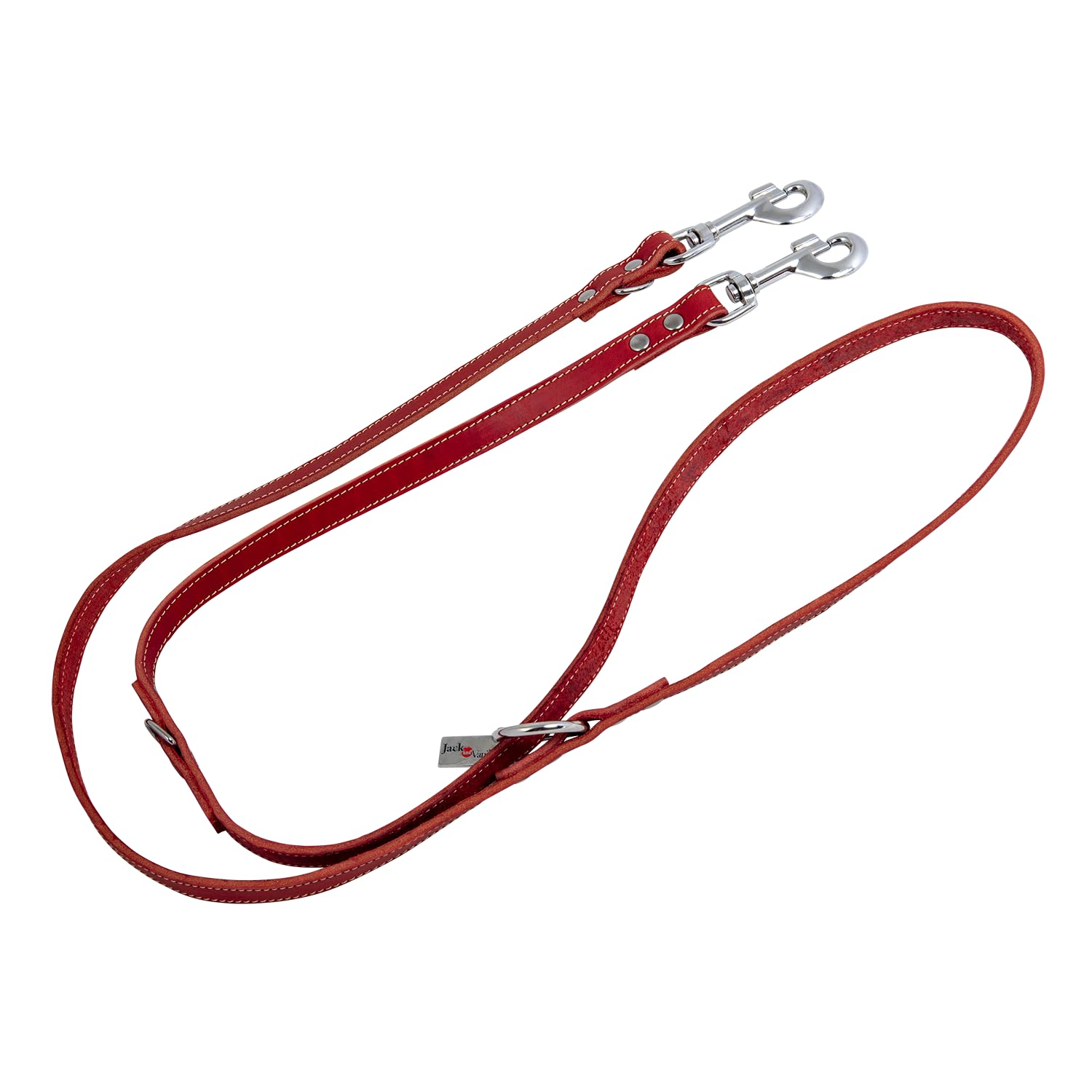JACK AND VANILLA, Training Lead for Dogs Greasy Leather, Red, Size 18 mm x 200 cm