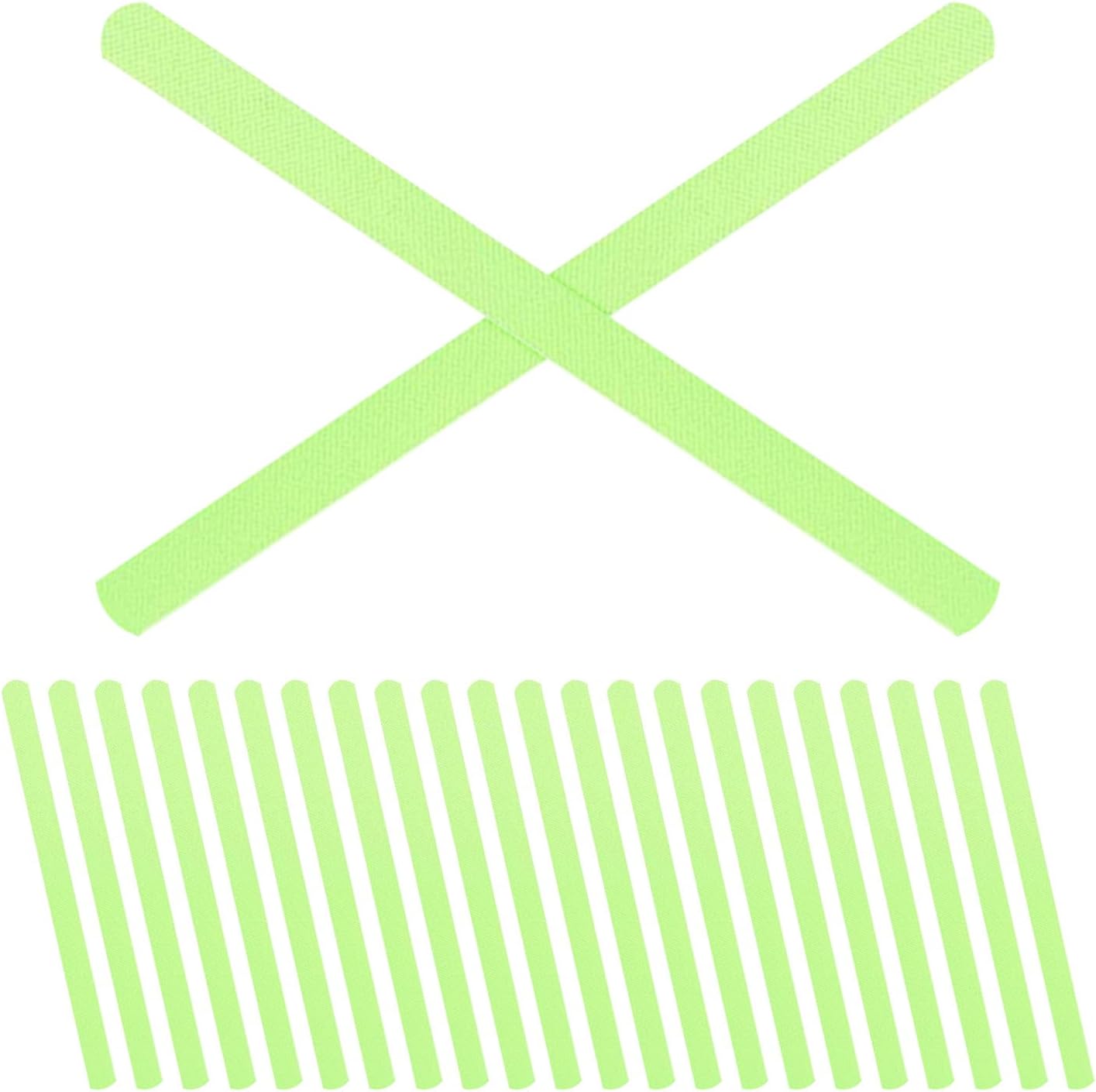 Unomor 24pcs Luminous Peva Anti-skid Tape Strips for Stairs, Reflective Non-slip Safety Grip Adhesive for Indoor Outdoor Use