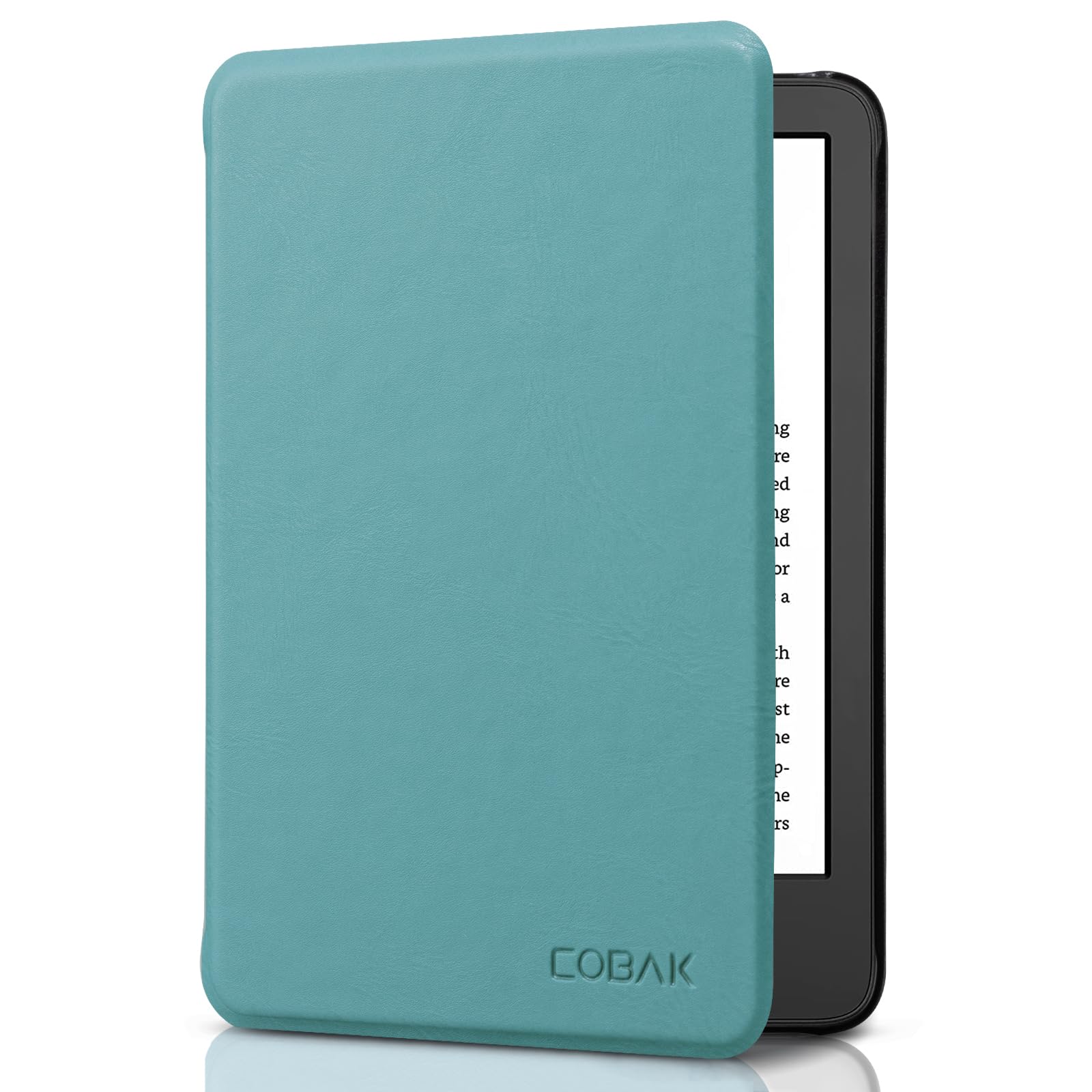CoBak Case for 6" Kindle 11th Generation 2024/2022 & International Version, Premium PU Leather Smart Cover with Auto Sleep/Wake for 6" E-Reader, Matcha Green — view 19