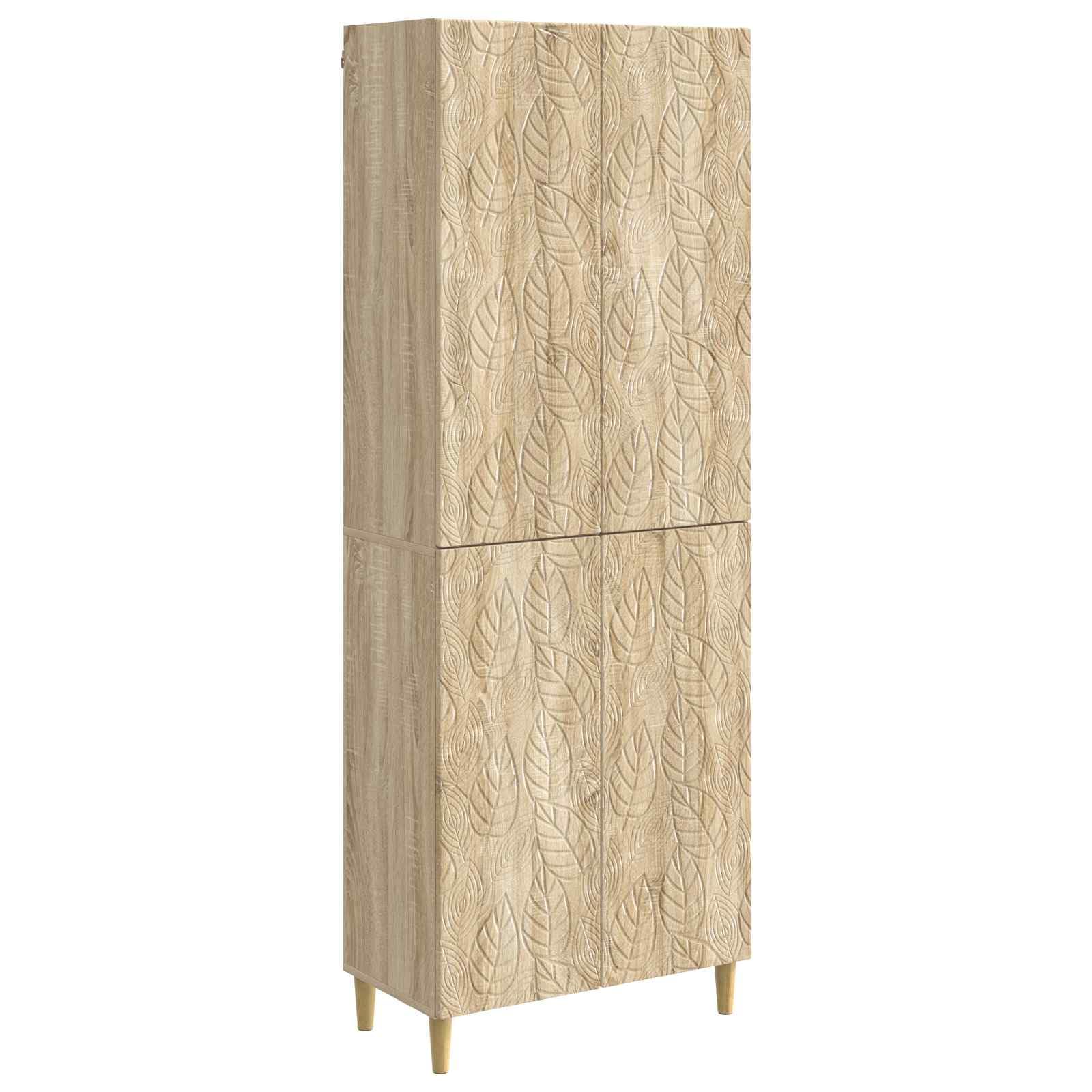 Armarios de madera con puertas y estantes color roble Sonoma juego de muebles de almacenaje