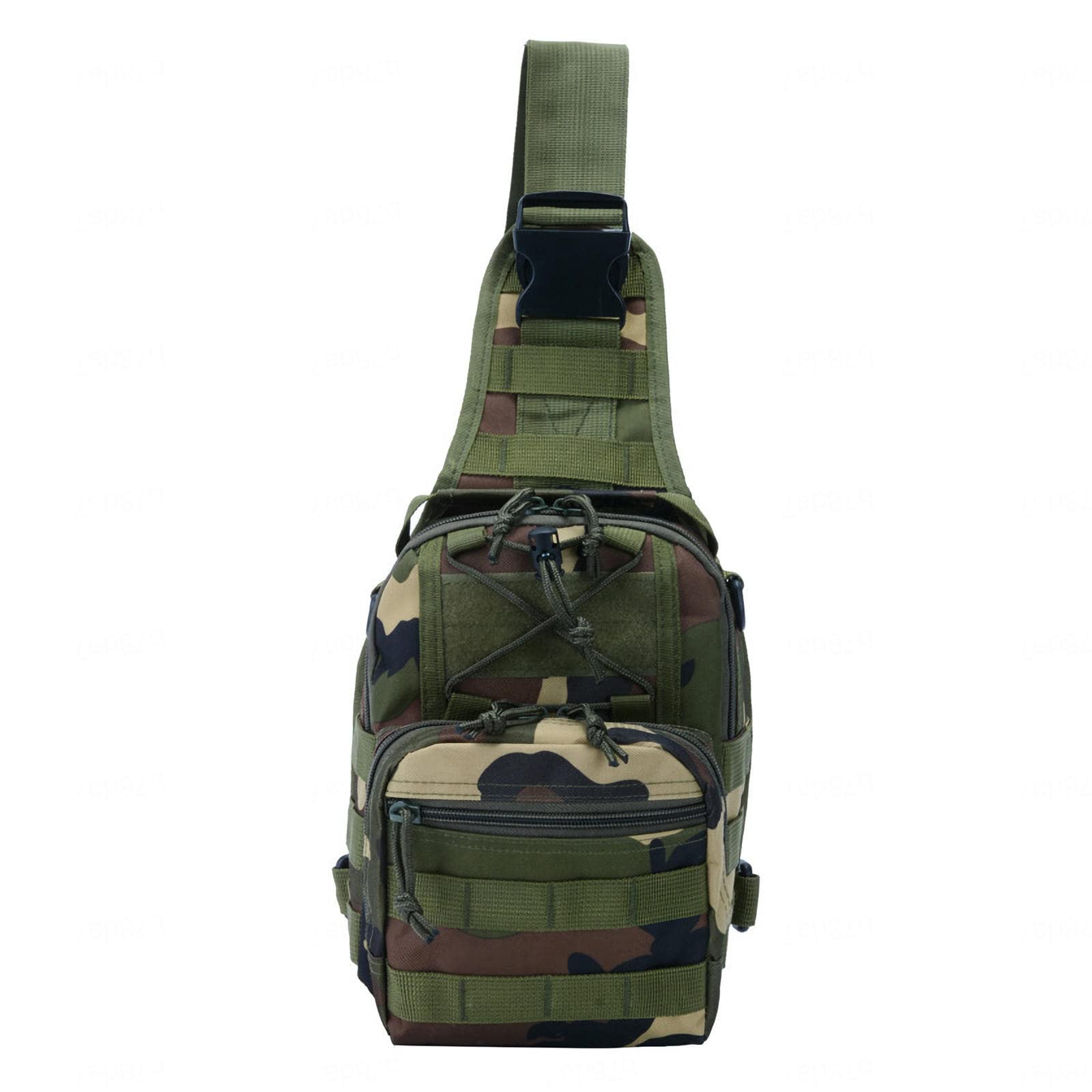 REEBOW GEAR Tactical Chest Bag Sling Shoulder Bag Outdoor Tactical Molle Bag Crossbody Rucksack EDC Chest Pack,A