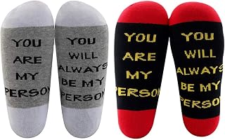 LEVLO Best Friend Long Distance Gift You Are My Person Socks Grey's Gift Friendship Socks