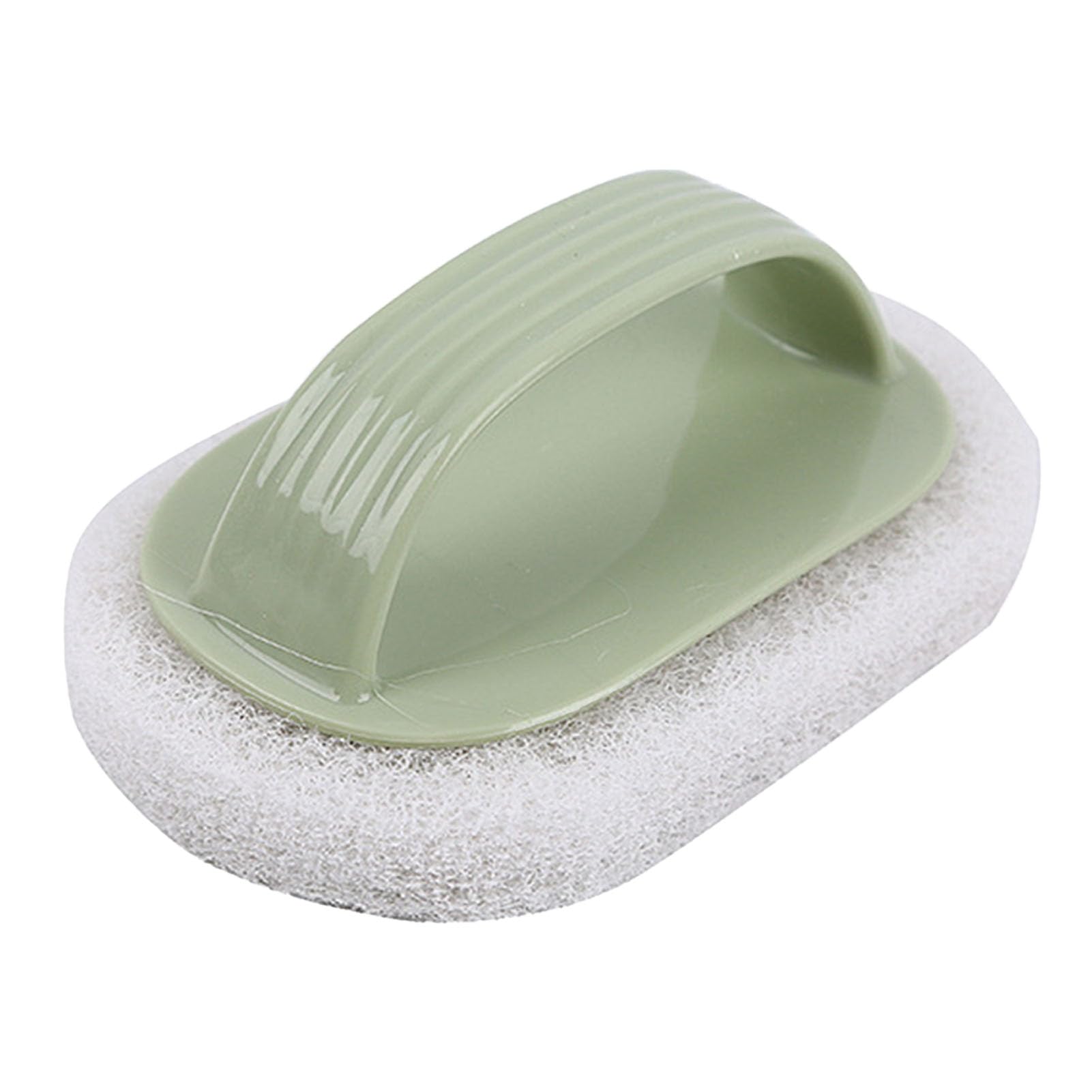 Lybunair Fiber Scrub Pad with Handle, Scouring Pad Brush Cleaning Scrub for Efficient Bathroom, Kitchen, and Pool Surface (Green)