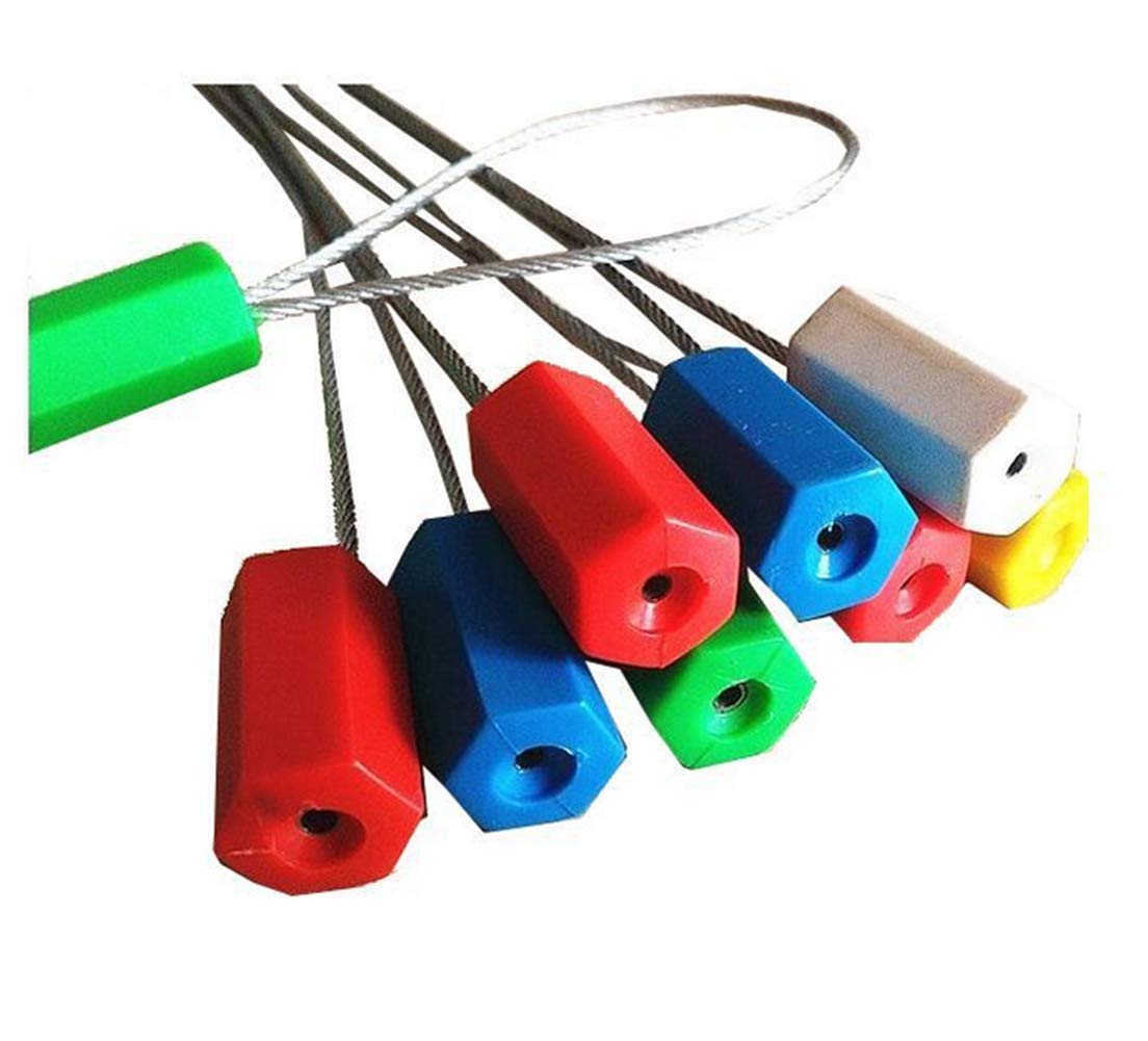 Chiloskit Lot De 10 Étiquettes De Sécurité Numérotées En Acier Pour Câble Bleu - Joints Inviolables