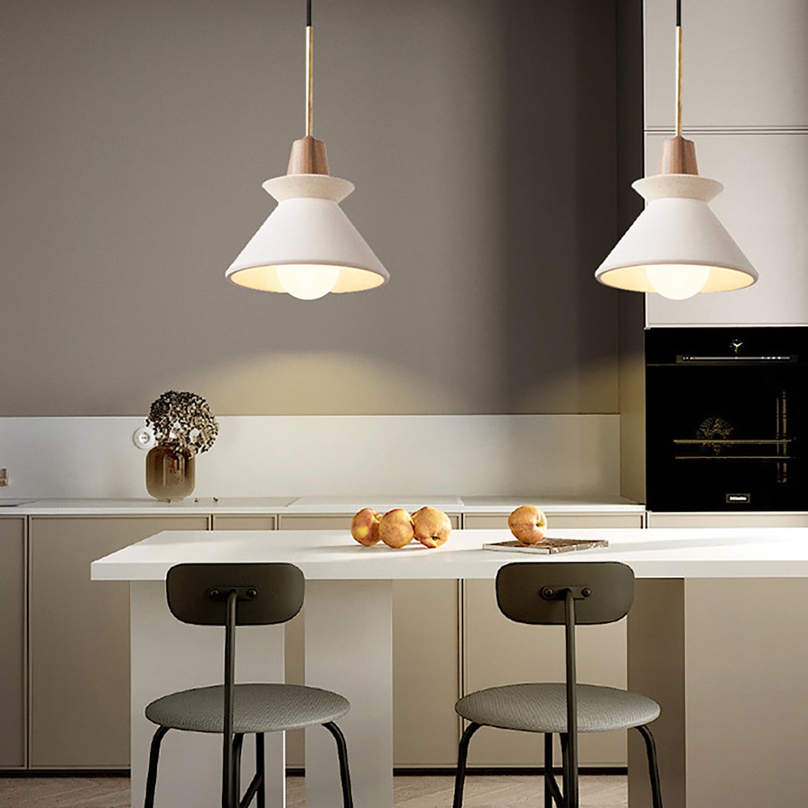 Mini lámpara colgante de hormigón, Moderna, 1 Luz para Isla de cocina, Cemento Industrial, lámparas colgantes modernas E26, accesorio de iluminación para cocina, Bar y dormitorio.