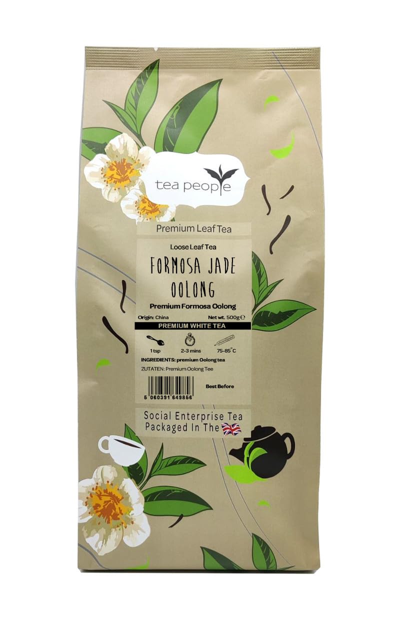 Tea People Formosa Jade Oolong, Loose Leaf Oolong Tea In A Small Catering Pack, 500 g