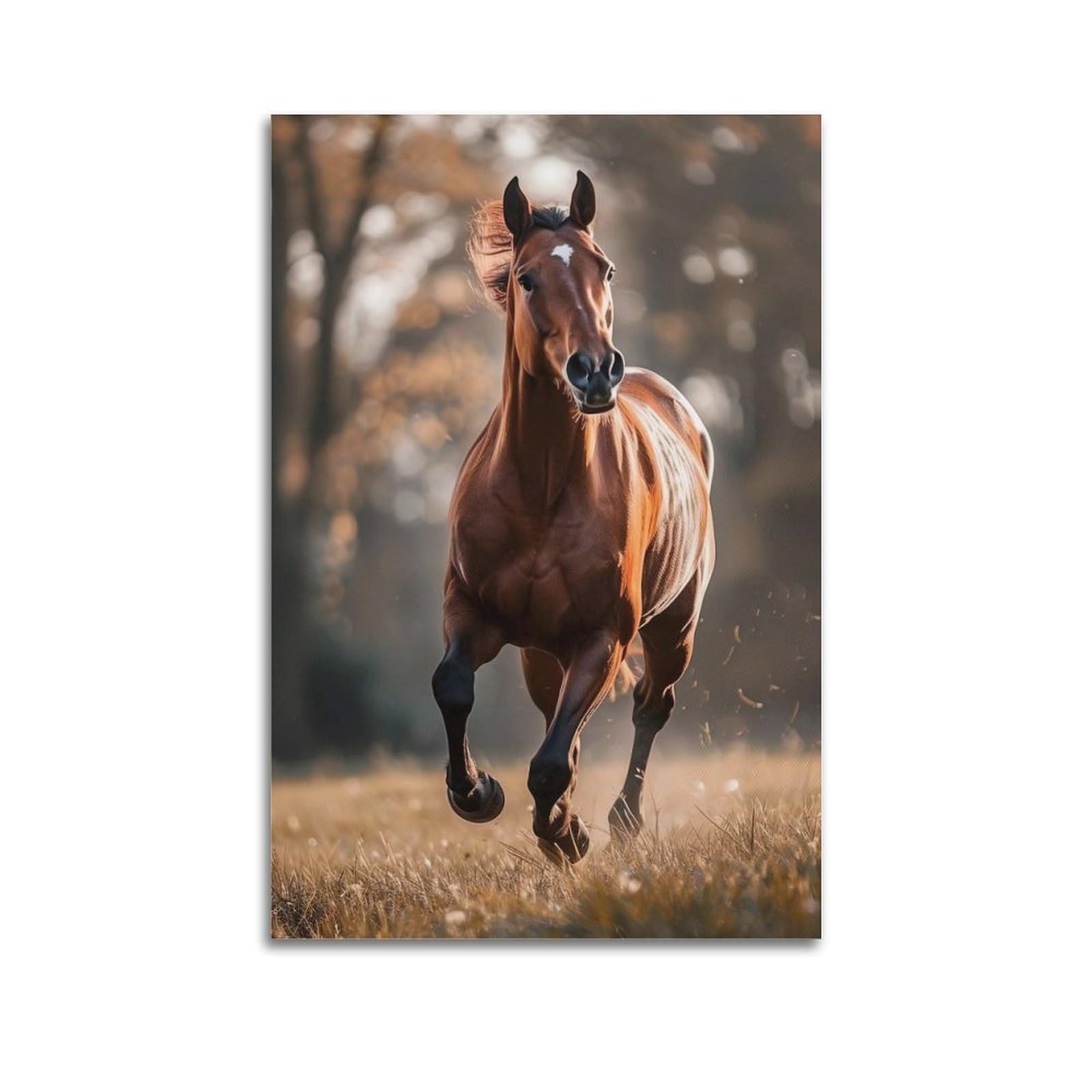 WPHSFX Animal Artwork Poster Prancing Horses Poster Decorative Painting Canvas Wall Posters And Art Picture Print Modern Family Bedroom Decor Posters 20x30inch(50x75cm)
