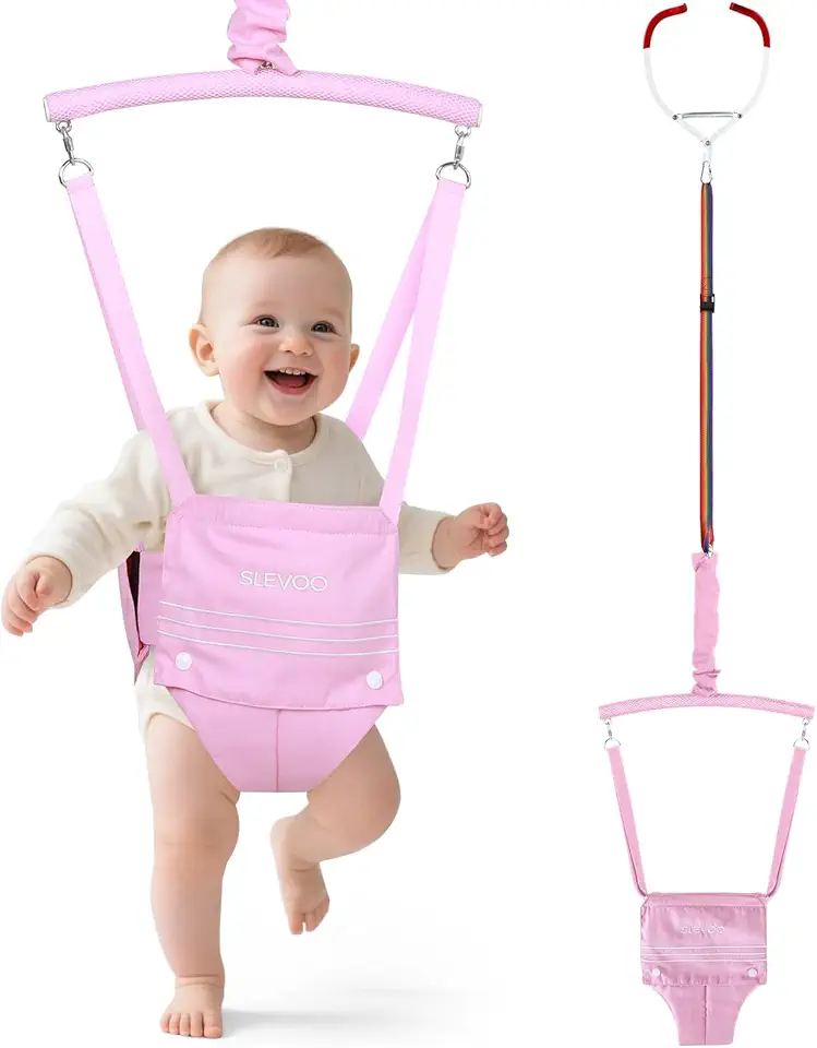 Slevoo Suéter para bebês de 6 a 12 meses, com braçadeira fácil de usar e alça ajustável, rosa