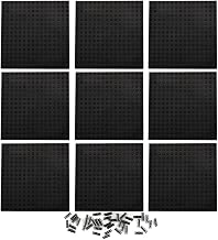 9pcs Brick 16x16 Black Plate 1/3 with Holes and Pin Pixel Art Painting Classic Blocks Compatible with 65803 3673 Major Base Plates Brands