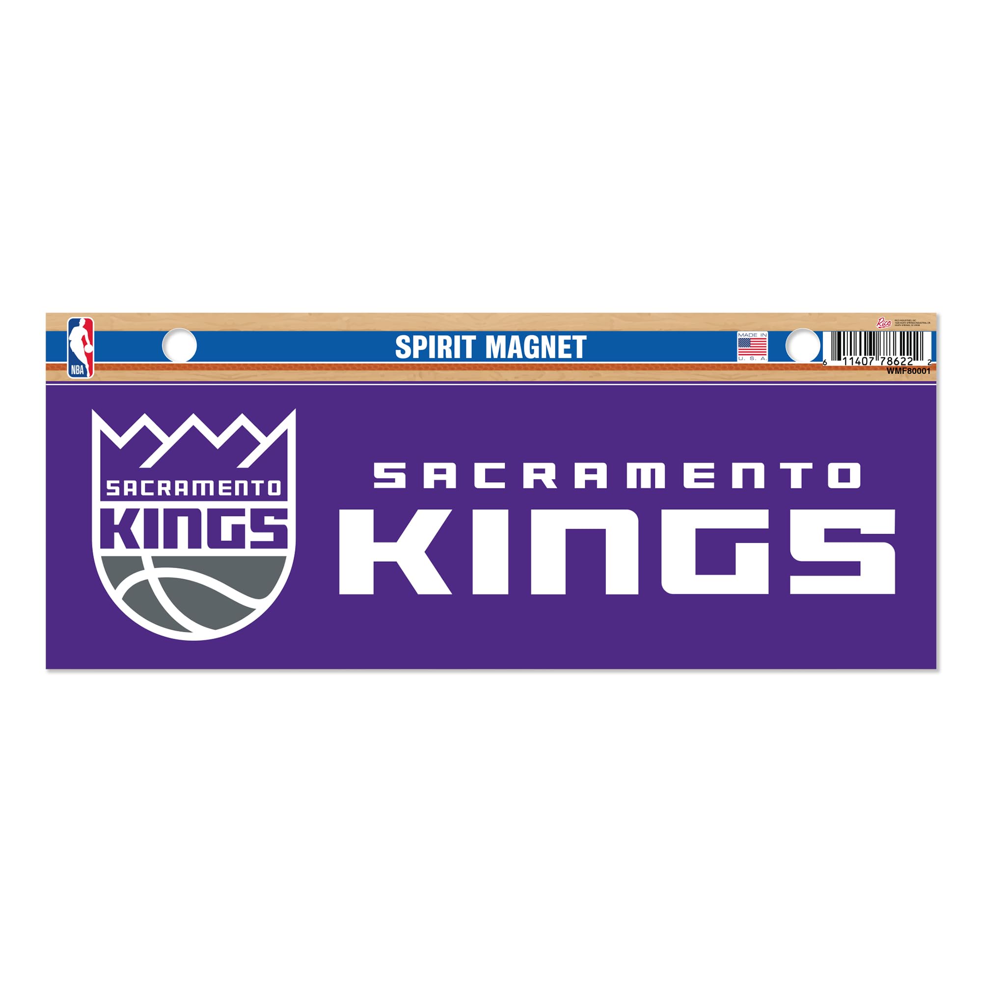 Rico Industries NBA Basketball Sacramento Kings 4 x 10 Team Spirit Magnet - Car, Home Décor - Refridgerator, Office, Kitchen