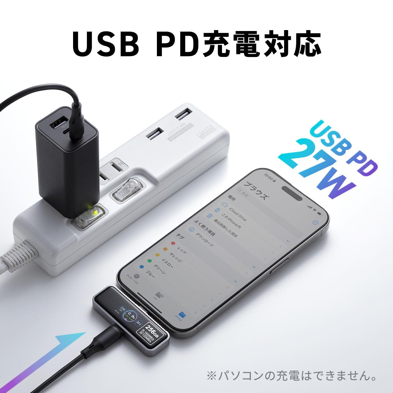 Amazon.co.jp: サンワダイレクト USBメモリ タイプC 液晶画面付き