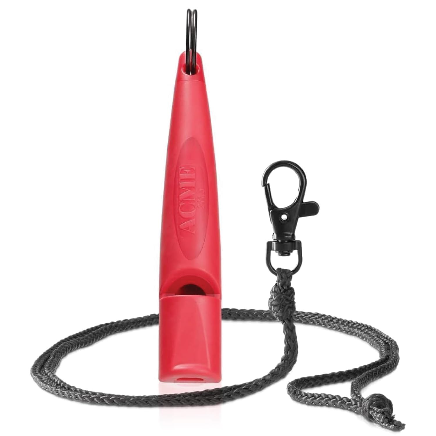 ACME 211.5 Alpha Dog Whistle Carmine Red, 5700Hz Long-Distance Recall Whistle for Retrievers & Labradors, With Lanyard, UK Made