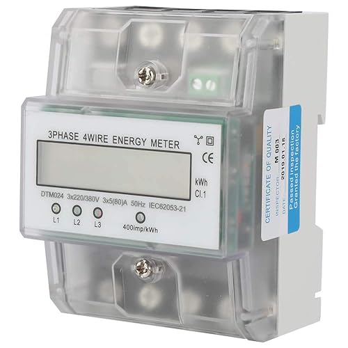 Medidor de energía eléctrica de 3 fases 4P 220V380V KWh Medidor LCD Digital Consumo de Energía Monitor para Sistemas de Medición de Potencia