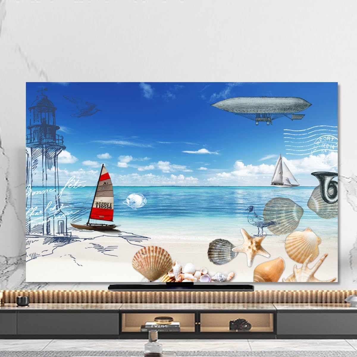 MLX TV-stofkap Boot Neemt Geen 42-75 INCH LCD Hanghaak Gebogen Scherm Desktop Universele Europese Stijl A55 Inch 130x80 Cm