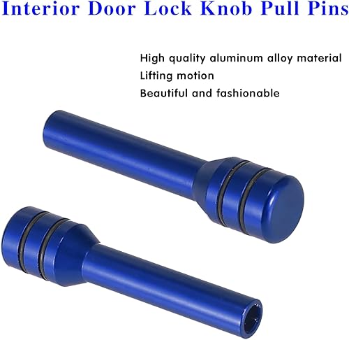 Miniatura 3 de 4 pernos de elevación de modificación de puerta de automóvil, 0.4 pulgadas x 1.9 pulgadas, perilla de bloqueo de puerta de vehículo, cubierta de