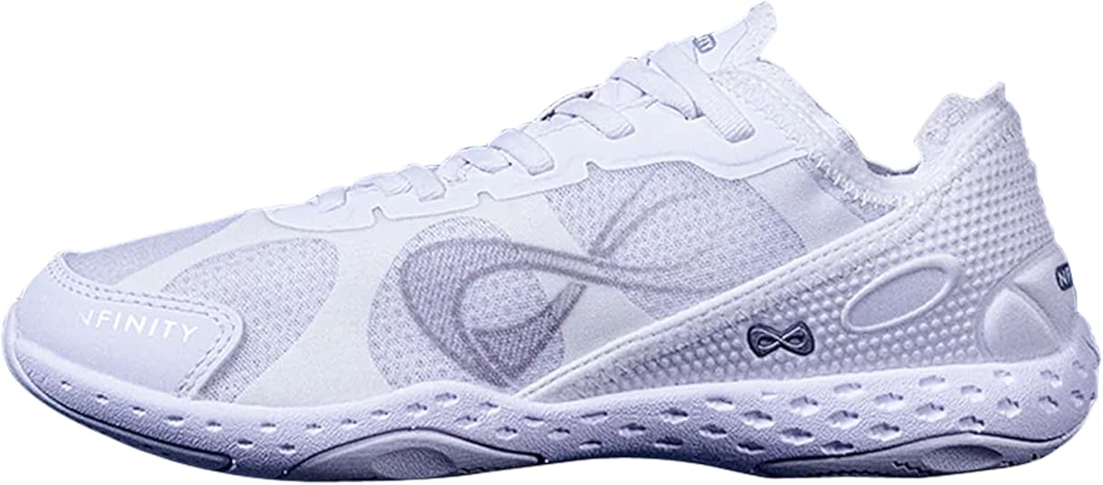 Nfinity Cheer Shoes - Alpha White Sneakers for Women - Lightweight Breathable Shoes for Women - Comfortable Womens Athletic Shoes - Versatile and Flexible Womens Walking Sneakers