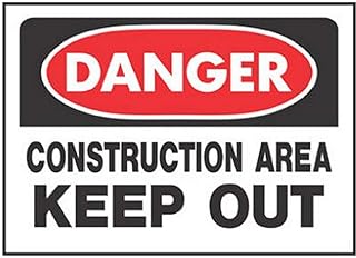 Hy-ko Prod Co 520 10" X 14", Red, Danger Construction Area Keep Out Sign
