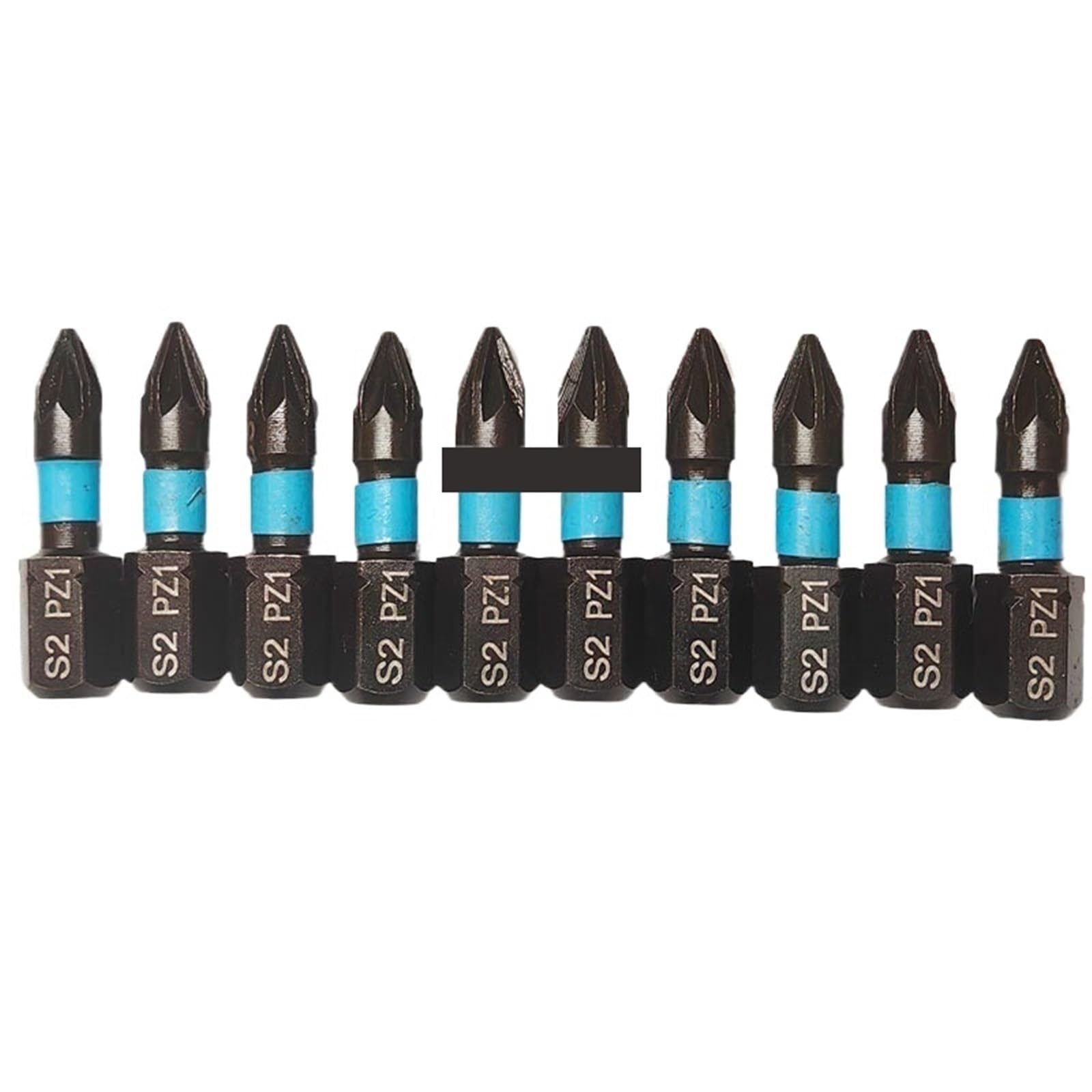 Eretyret Pz1-10Pcs 10 Piece Pz1/Pz2/Pz3/Ph2 S2 Alloy Steel Screwdriver Bit Set 25Mm Professional Work Tools Easy To Carry(Pz1-10Pcs)