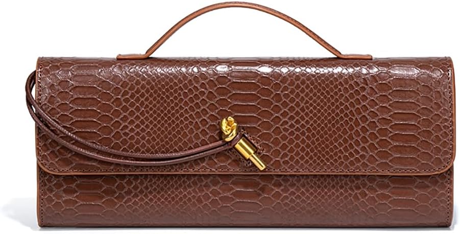 Beaguful Womens Fashion Leather Clutch Bag Crocodile Print Evening Handbag Crossbody Tote Bag