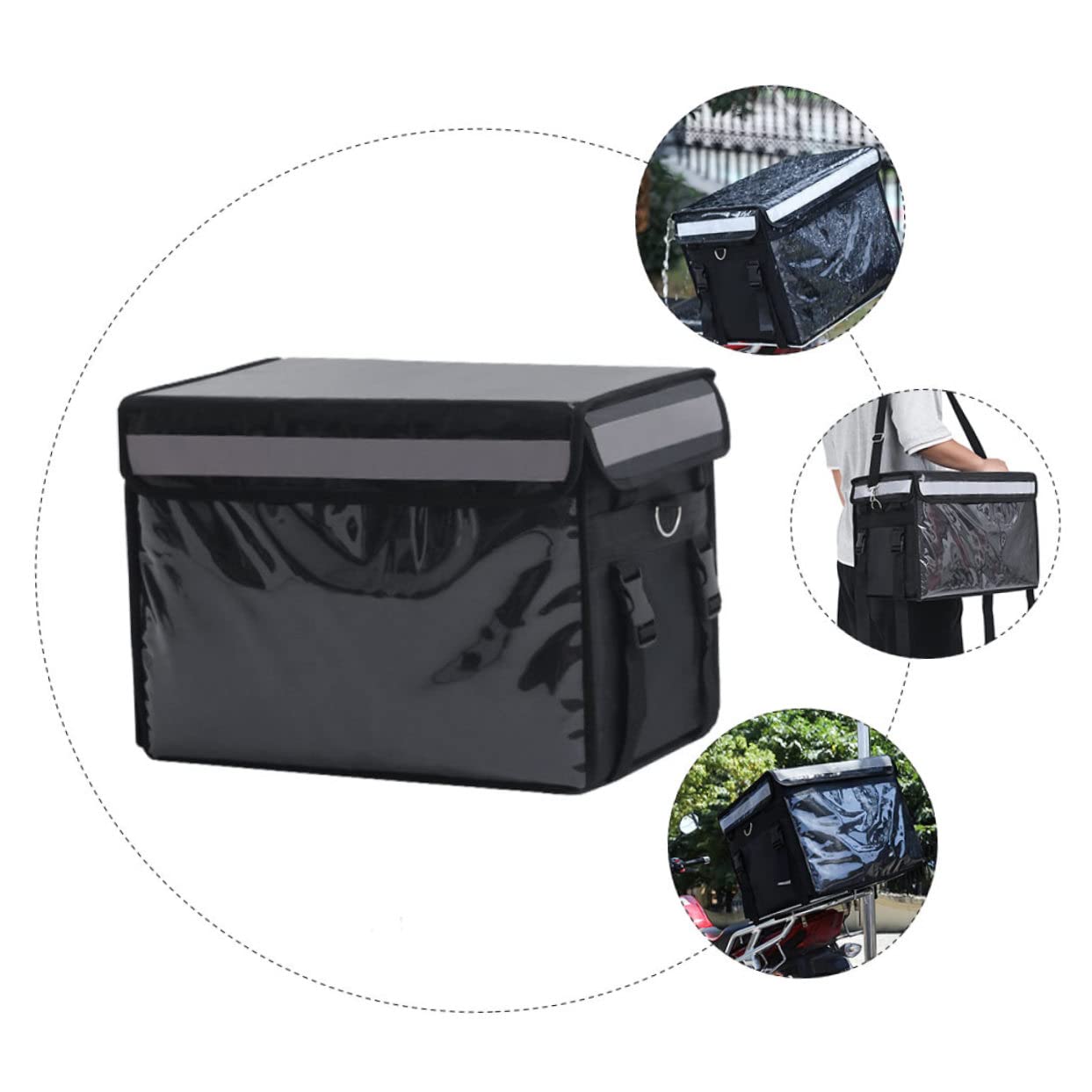 DOITOOL 32L Isolationsbox aus Oxford Stoff und Eisen für Lieferservice Picknick und Reisen