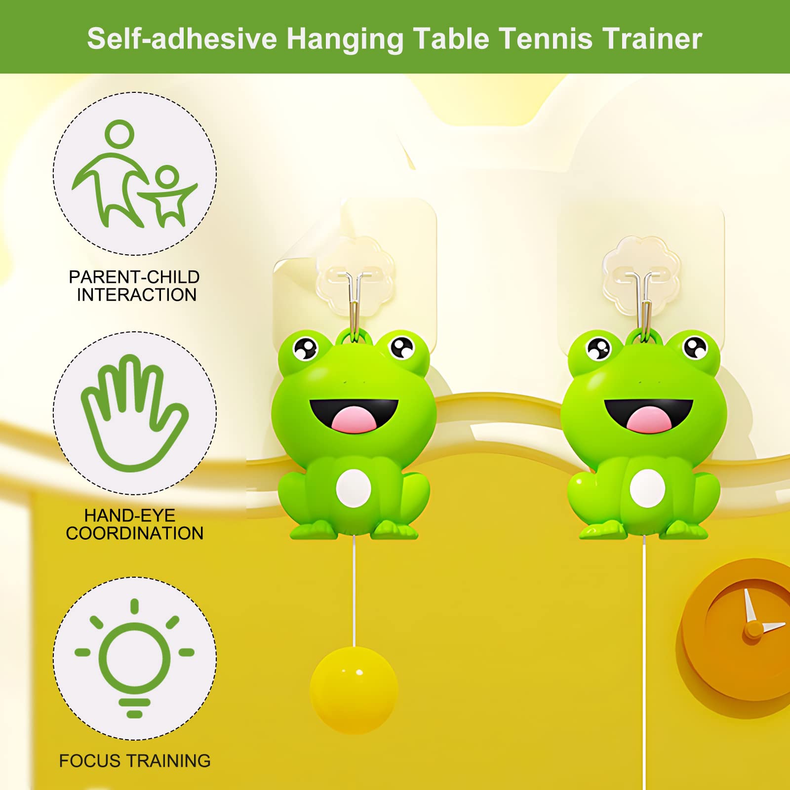 Entrenador de Tenis de Mesa para Colgar, Equipo de Entrenamiento de Ping Pong Ajustable Interior