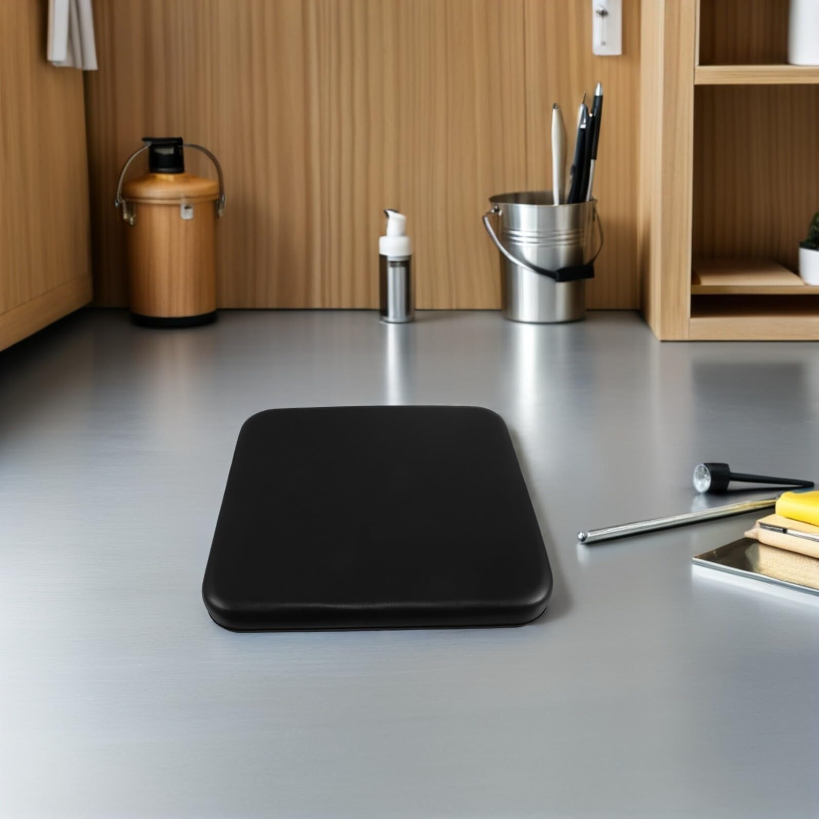 Healvian Cuscino Sedile per Deambulatore in Pu Nero, Supporto Ammortizzante e Rimovibile, per Assistenza Domiciliare Agli Anziani con Sedile Comfort