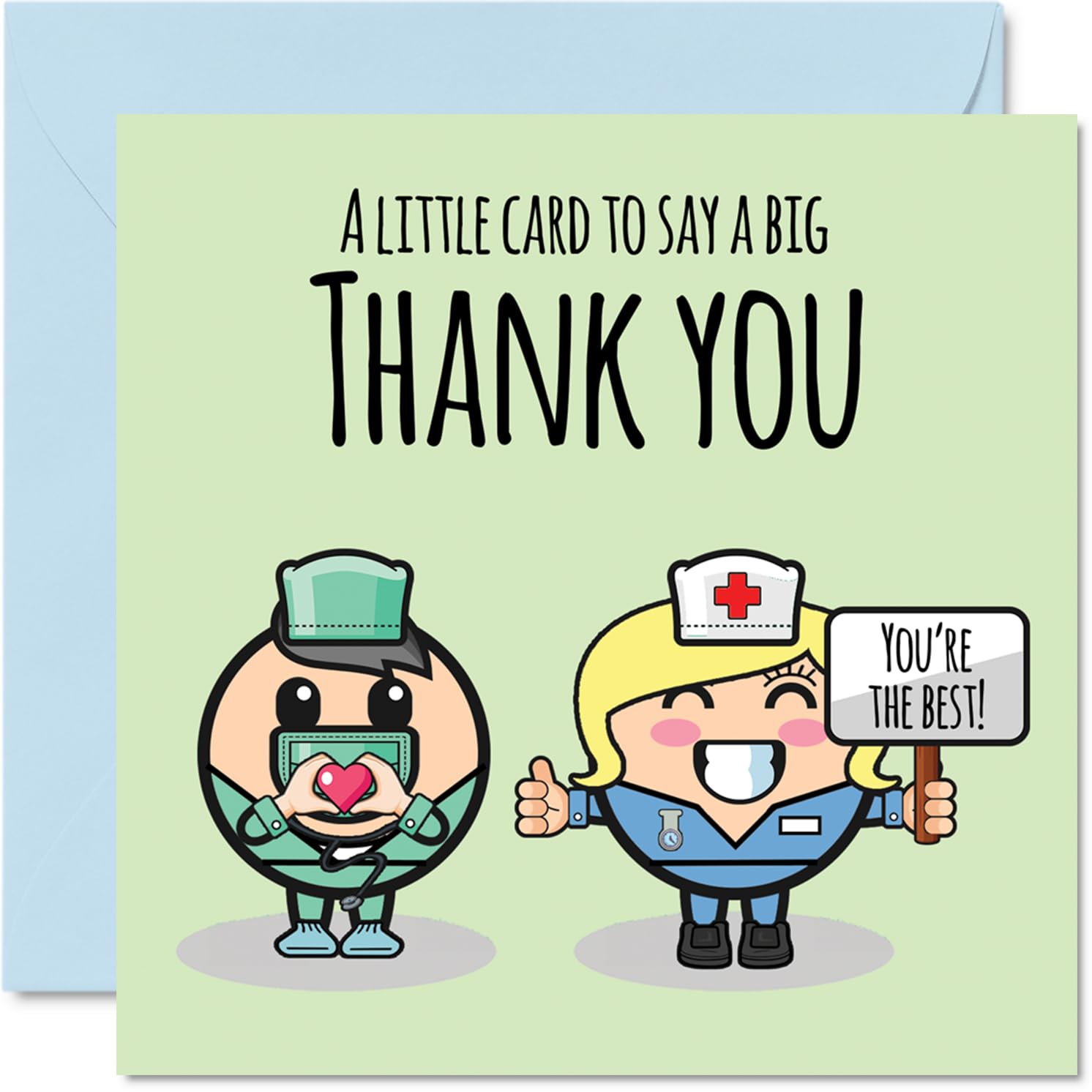 Doctor Nurse Thank You Cards - Thankyou Cards for Women Men Her Him, Heartfelt Appreciation Card, 145mm Thank You So Much Greeting for Gifts