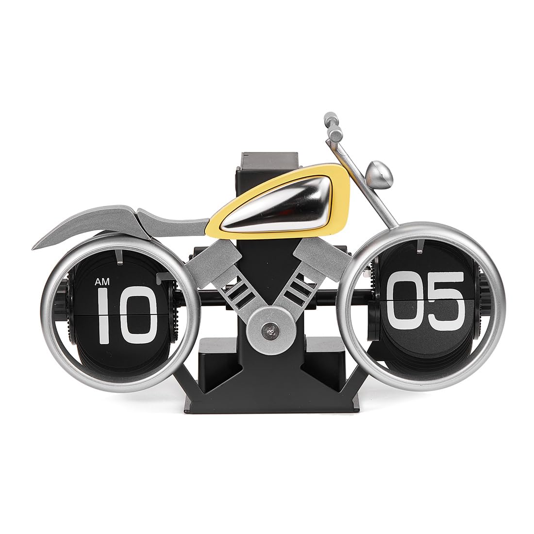 Reloj de mesa mecánico retro con forma de motocicleta decoración silenciosa
