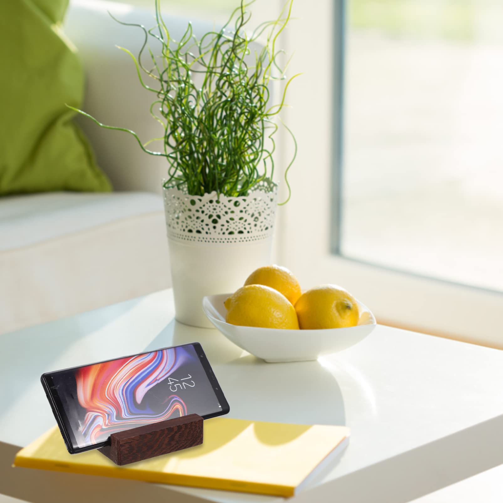 Hemobllo 3pezzi Supporto Telefonico Decorativo Multi-funzione Di Noce Porta Cellulare Da Scrivania Design Ergonomico Per Video e Videochiamate Accessorio Pratico Per Smartphone