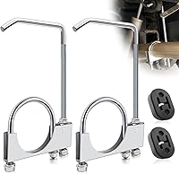 Ppizkk 3-Inch Universal Exhaust Clamp with Hanger - 2PCS Heavy-Duty 304 Stainless Steel for Cars Trucks SUVs