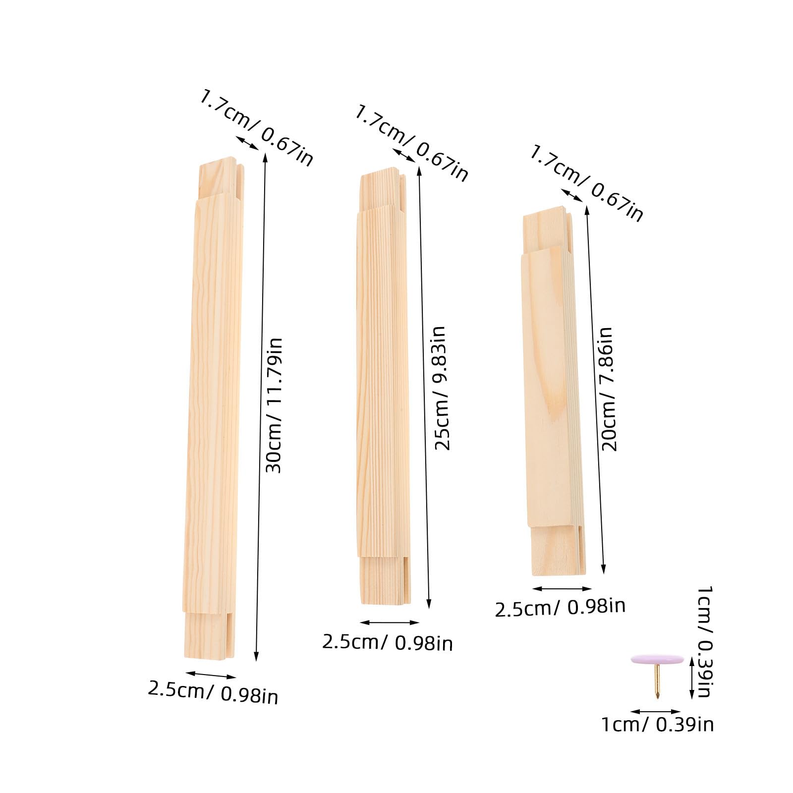 Tofficu Kit de Bastidor de Madera para Bordado Chinchetas Marco Reutilizable para Manualidades y Actividades Escolares