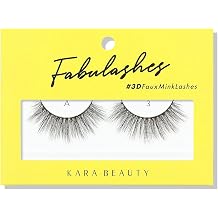 KARA BEAUTY Fabulashes Glam 3D Faux Mink Strip Lashes Full Volume, Fluffy, Wispy Lash Strips Reusable Fake Eyelashes with Soft Flexible Band Vegan, Cruelty-Free, Lightweight - Style A3