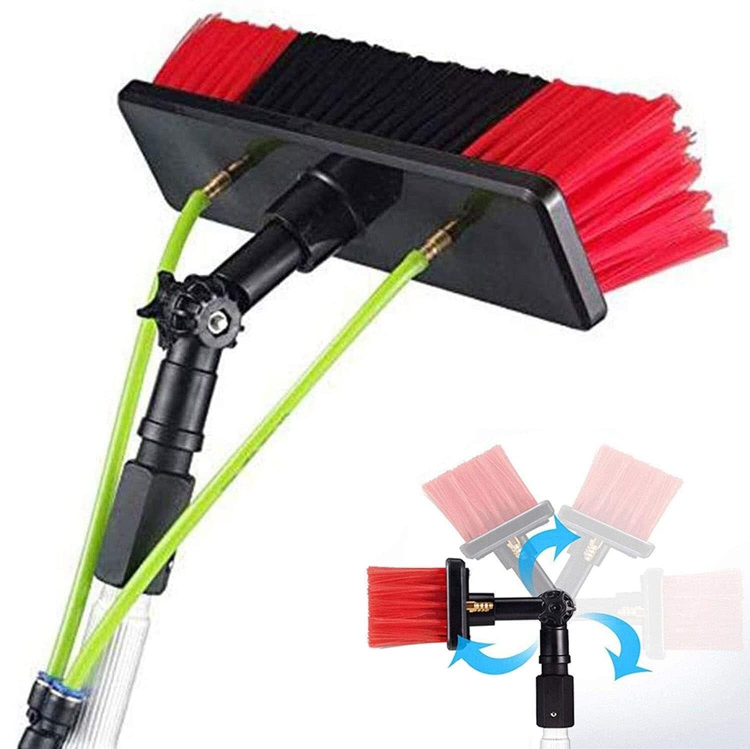 Aioneer Solar Panel & Window Cleaning Kit - Extendable Pole Water Fed Brush Equipment For Efficient Window & Solar Cleaning - Ideal For Home & Professional Use-55cm Brush -5M/17FT