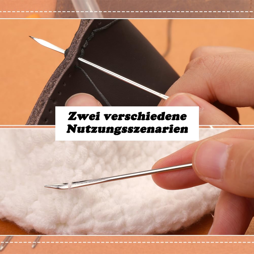 Lot De 14 Aiguilles à Coudre Pour Cuir - Pour La Couture à La Main