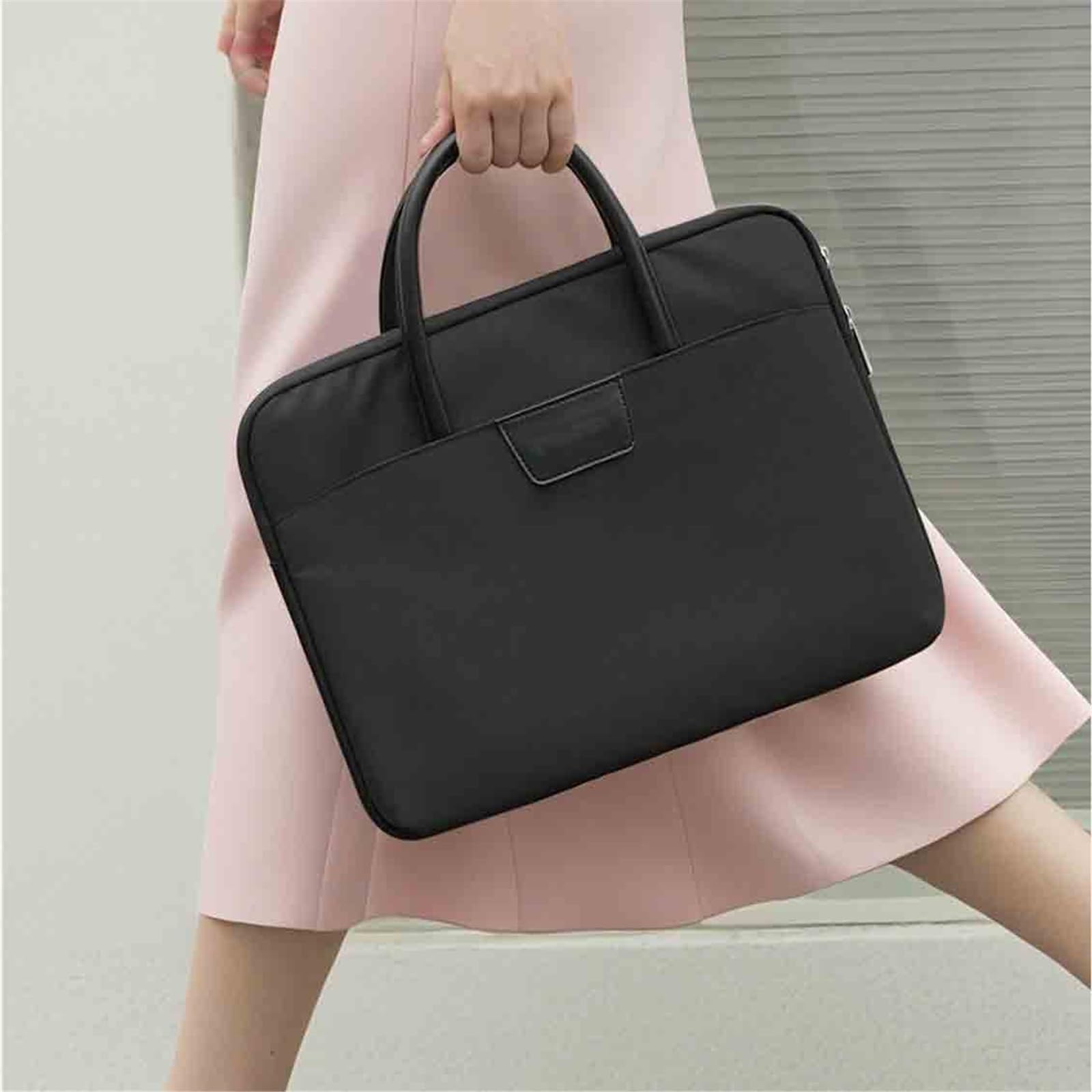PC Maletín Bolso for Ordenador portátil for Mujer, Bolso de Mano 14 y 16 Pulgadas, maletín Trabajo for Oficina Profesores Negocios(Blanco,16inch)