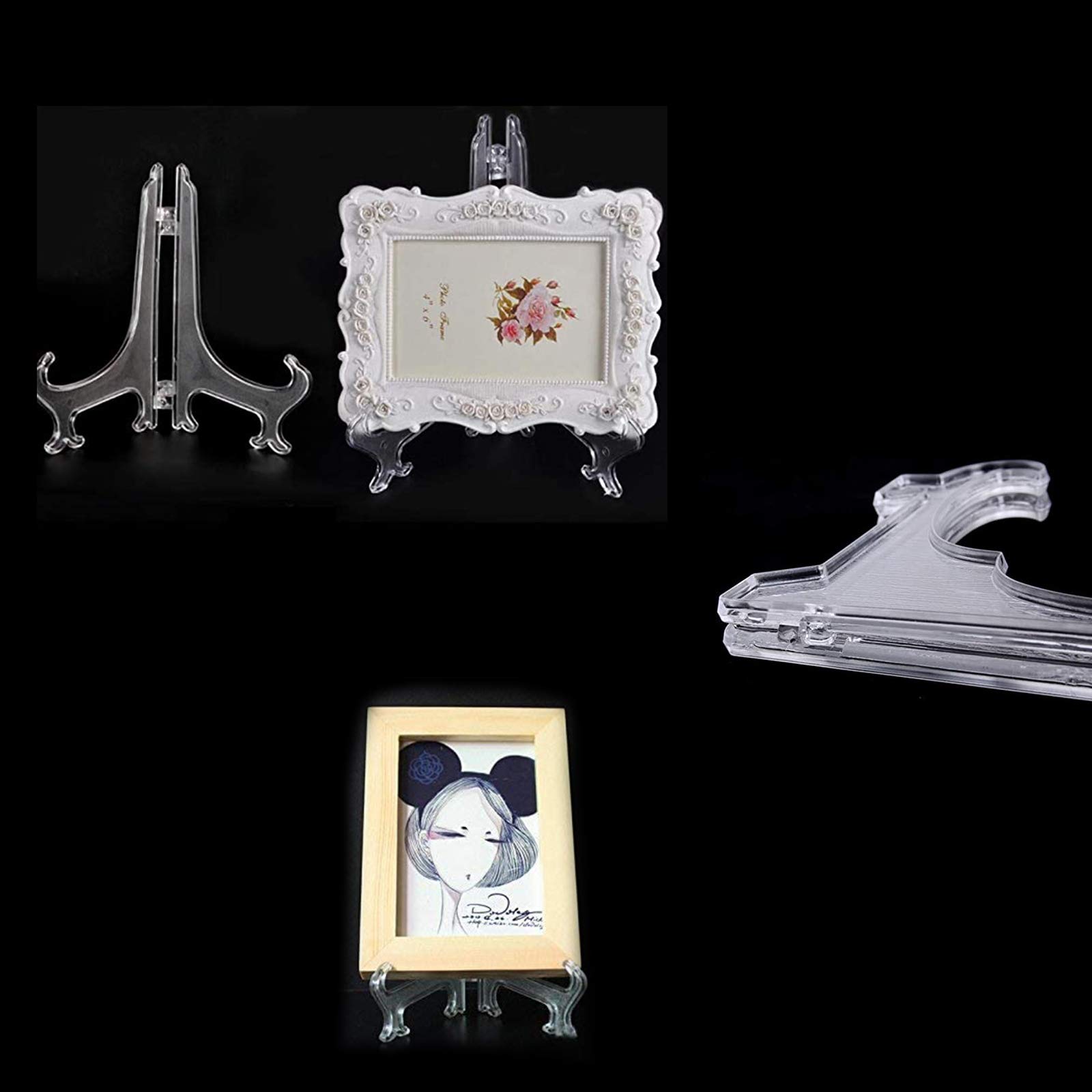 Cavalletti Espositivi Trasparenti - Set 10 Supporti Per Piatti, Foto E Oggetti Da Collezione - Foto 6