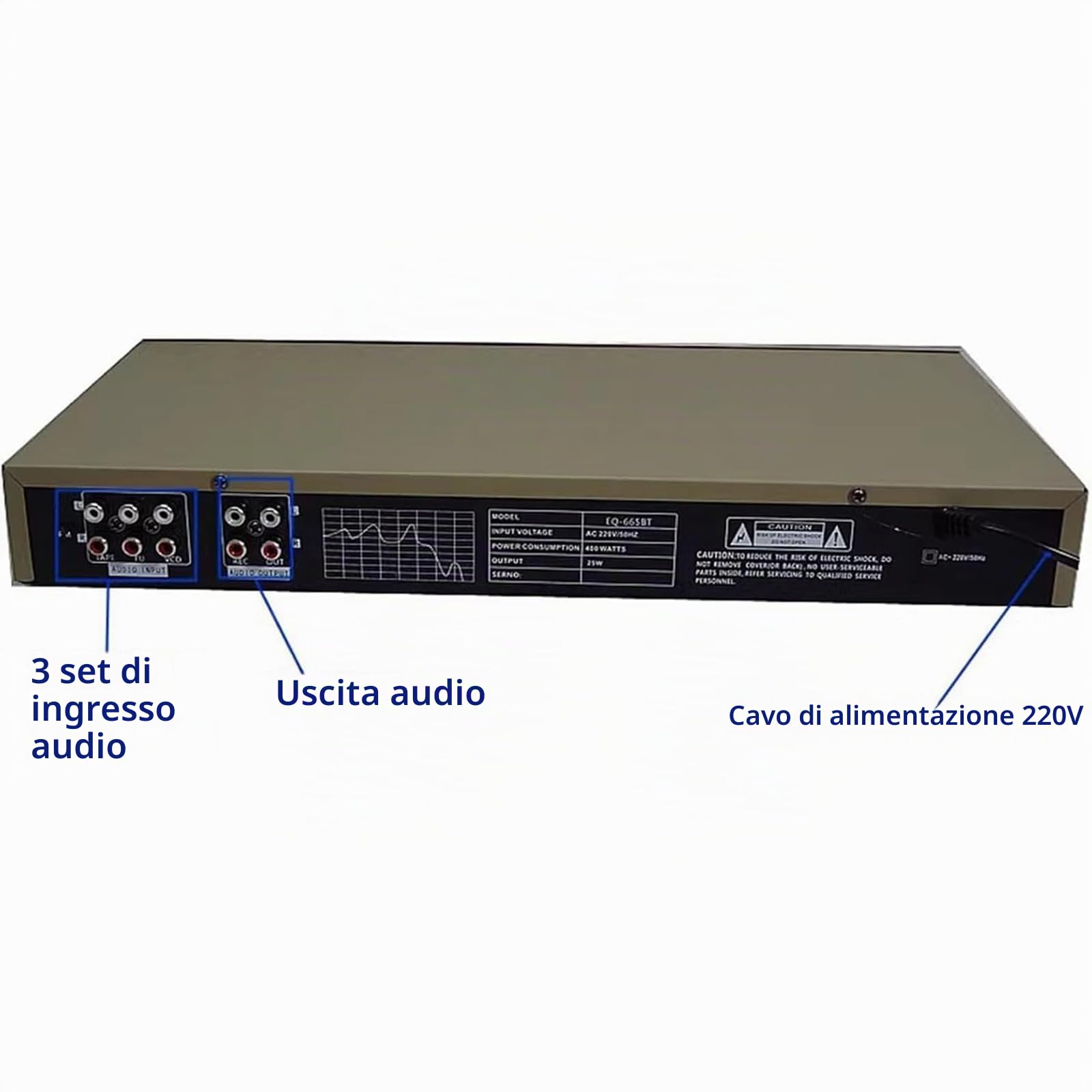 Equalizzatore Audio HiFi a 20 Bande, Equalizzatore Professionale Digitale Con Effetti Grafici, Con USB Integrato E Telecomando, Display a LED Dello Spettro, Per Studio Di Registrazione