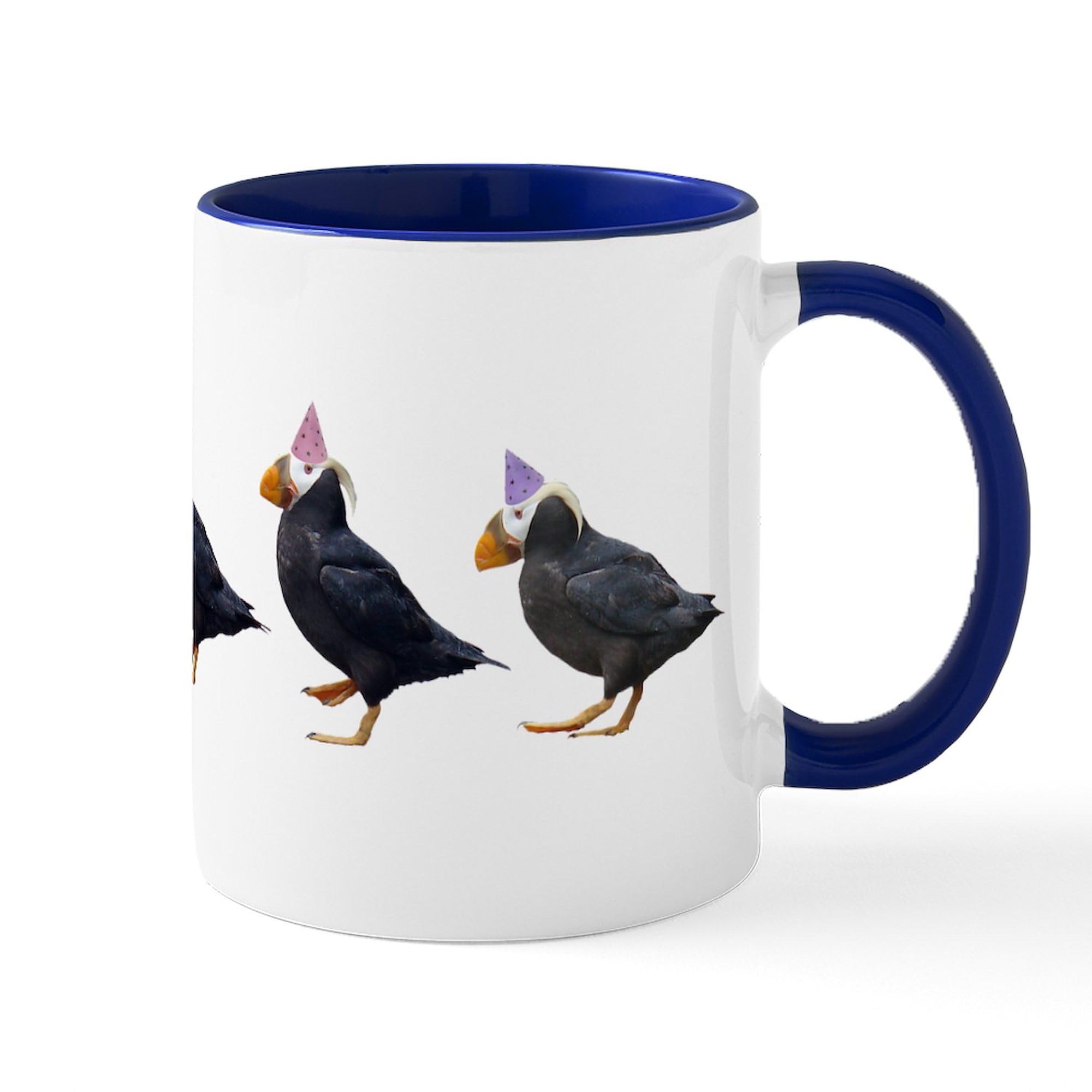 CafePress Party Puffins Mug 11 oz (325 ml) Ceramic Coffee Mug