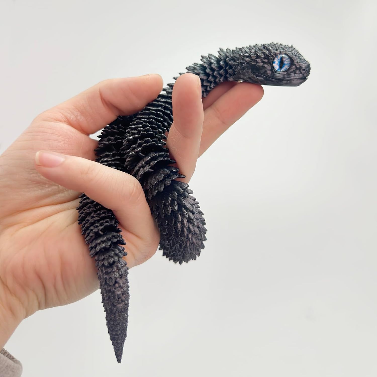 3D Printed Snake, Articulated Flexible 3D Printed Animals Fidget Toy, Realistic Slithering Design,Fidget Toys Gifts for Halloween