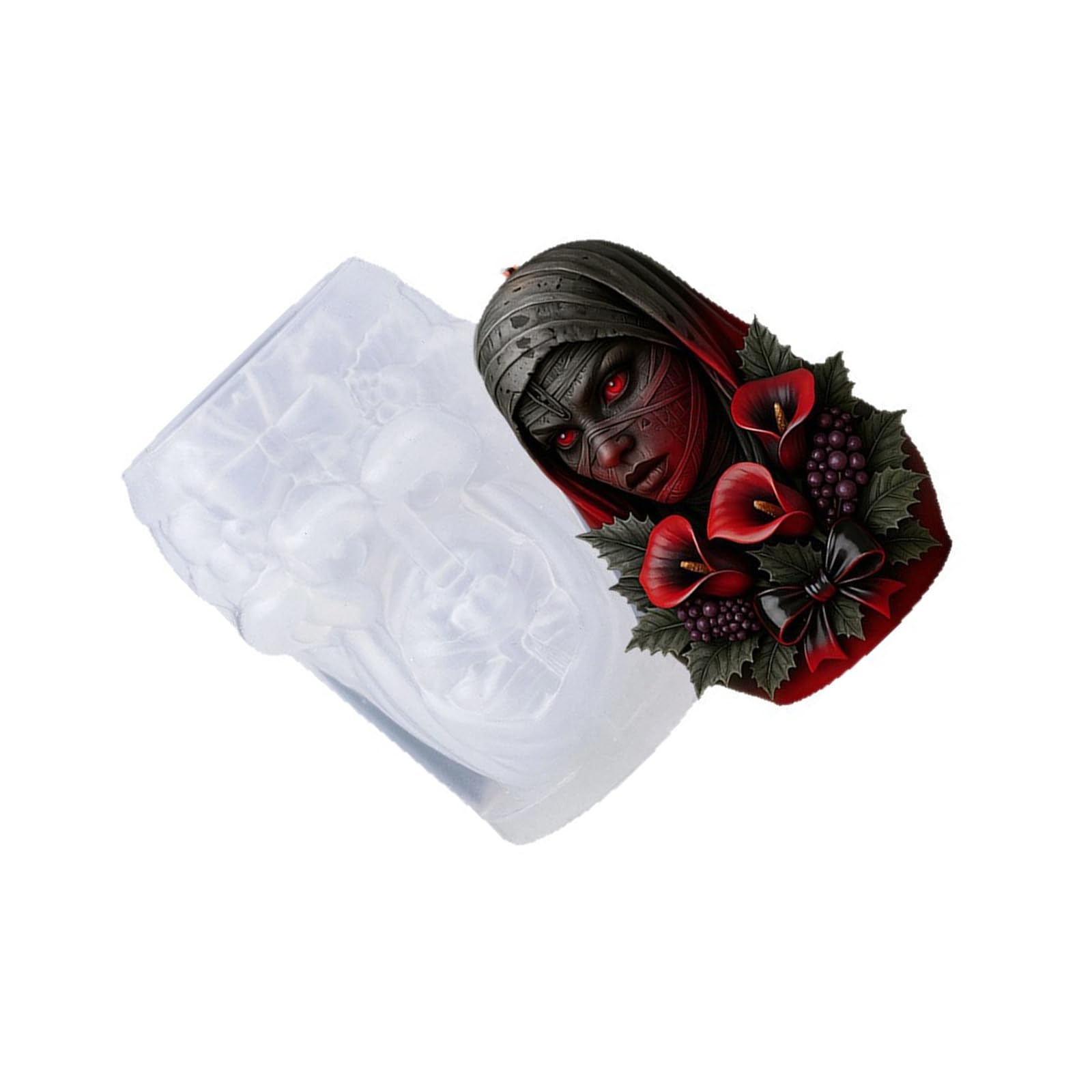 our fave Clear Punk Face Sculpture Silicone Mold Easy to Clean Making Mold Perfect for and DIYer Art Unique Face Sculpture Cast